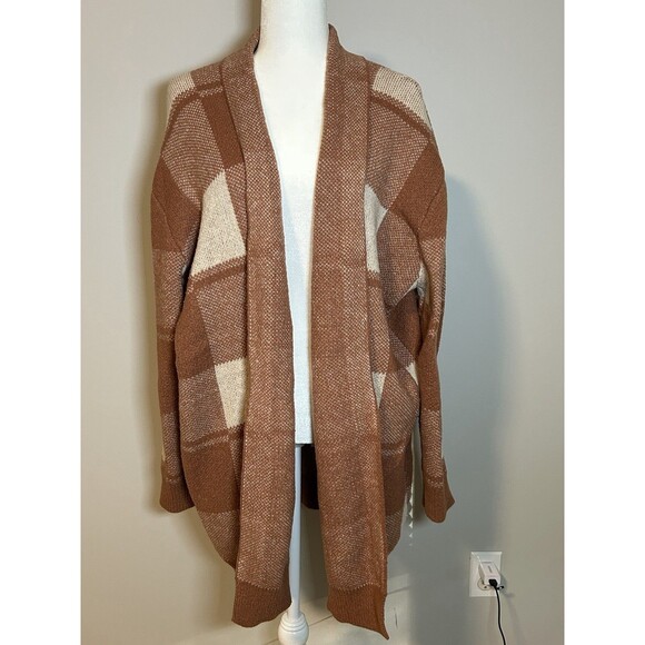 Baltic Born Women Long Plaid Cardigan Size XL - Picture 1 of 7